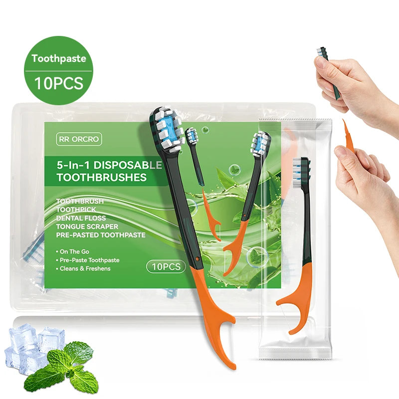 Exploded Bead Toothbrush Disposable Adult Cleaning Toothbrush Portable Travel Toothbrush With Toothpaste