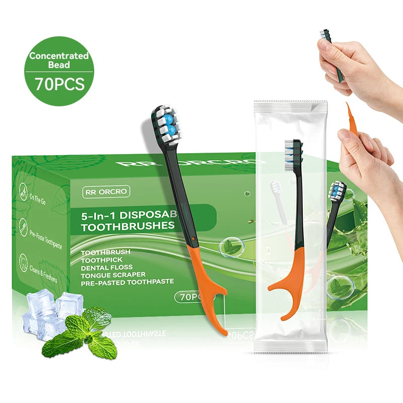 Exploded Bead Toothbrush Disposable Adult Cleaning Toothbrush Portable Travel Toothbrush With Toothpaste