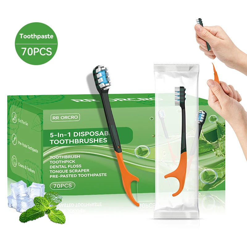Exploded Bead Toothbrush Disposable Adult Cleaning Toothbrush Portable Travel Toothbrush With Toothpaste