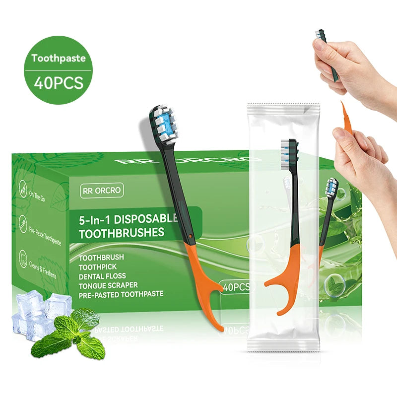 Exploded Bead Toothbrush Disposable Adult Cleaning Toothbrush Portable Travel Toothbrush With Toothpaste