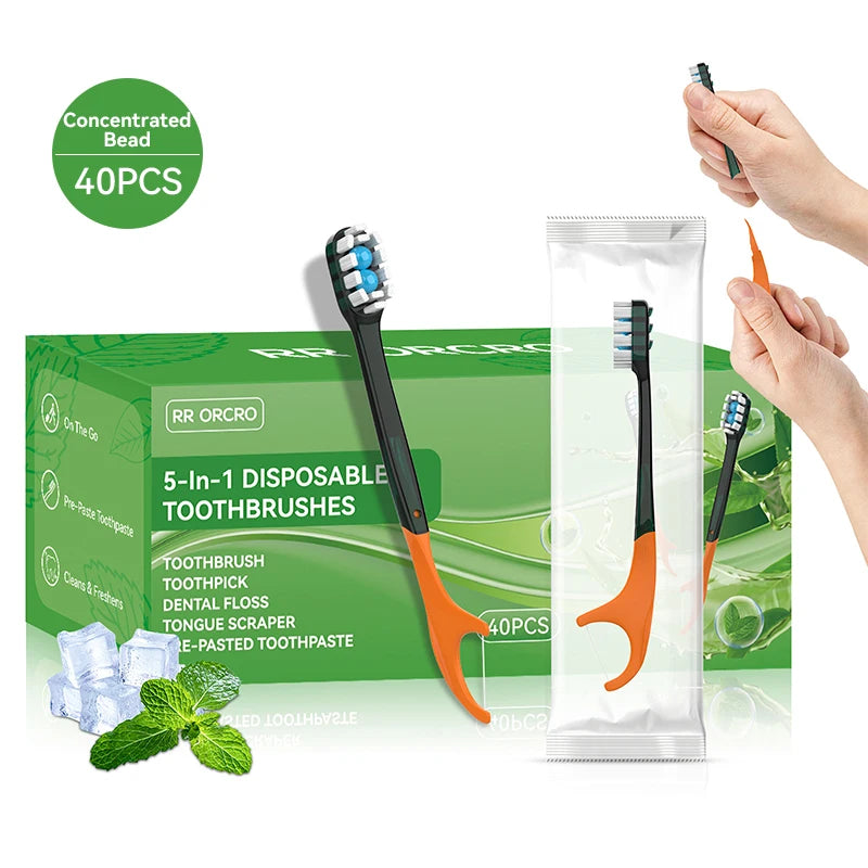 Exploded Bead Toothbrush Disposable Adult Cleaning Toothbrush Portable Travel Toothbrush With Toothpaste