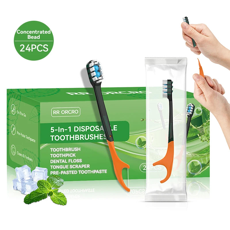 Exploded Bead Toothbrush Disposable Adult Cleaning Toothbrush Portable Travel Toothbrush With Toothpaste