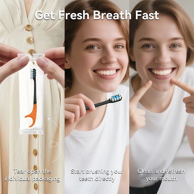 Exploded Bead Toothbrush Disposable Adult Cleaning Toothbrush Portable Travel Toothbrush With Toothpaste