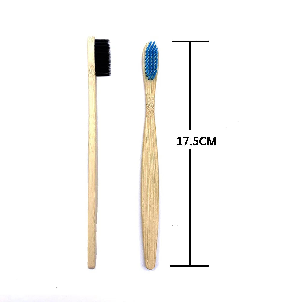 1Pc Bamboo Toothbrush for Adults Travel Portable Hotel Disposable Soft Bristle Wooden Handle Oral Dental Care Cleaning Tools