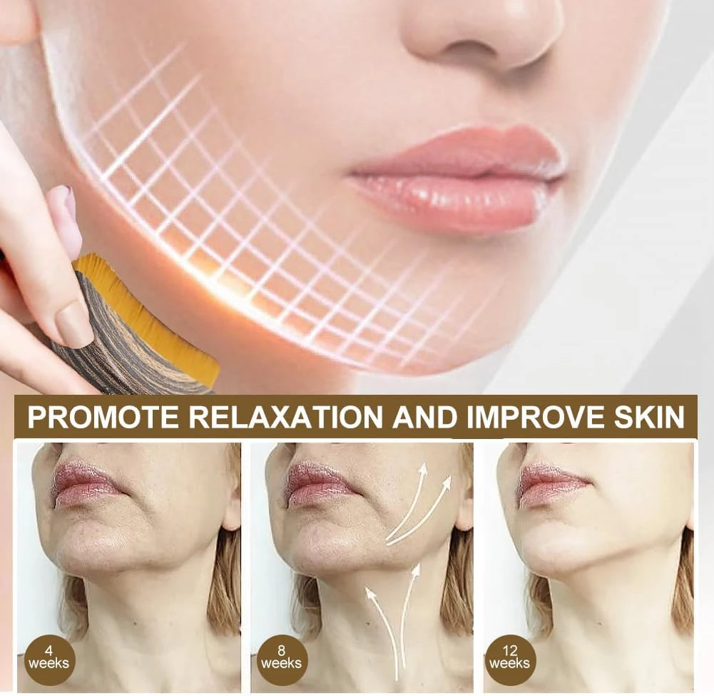 Lymphatic Contour Face Brush, Durable Facial Lymphatic Drainage Massager, Face Dry Brushing Body Brush Set, Chin & Jawline Sculp