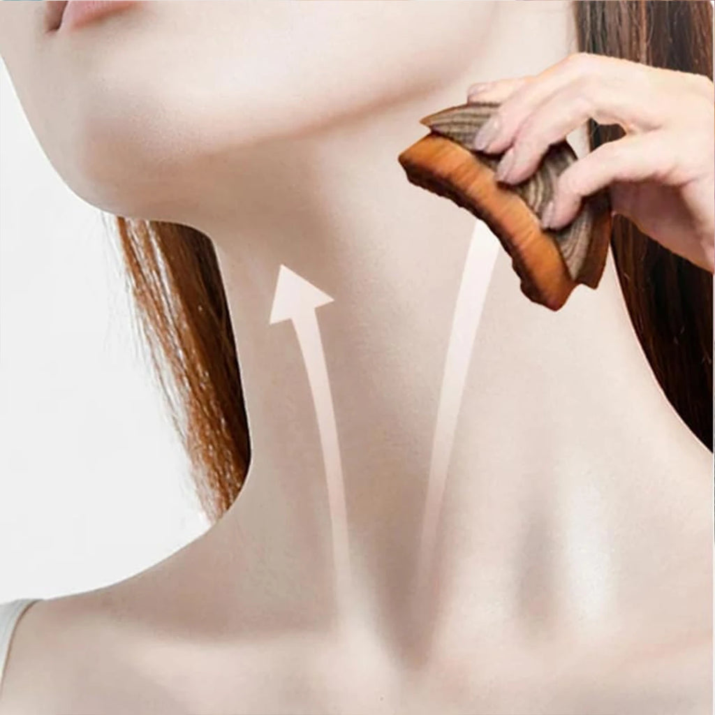 Lymphatic Contour Face Brush, Durable Facial Lymphatic Drainage Massager, Face Dry Brushing Body Brush Set, Chin & Jawline Sculp